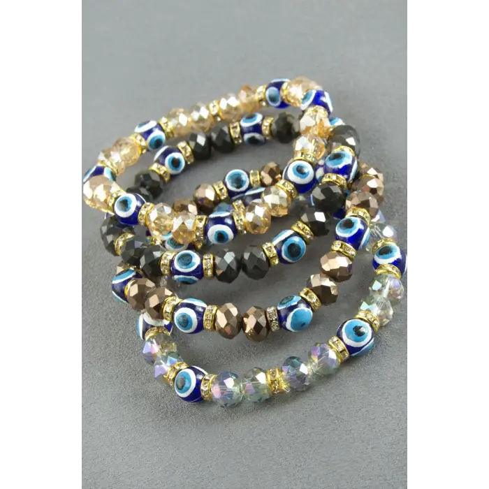 Nazar Taşlı Kristal Bileklik