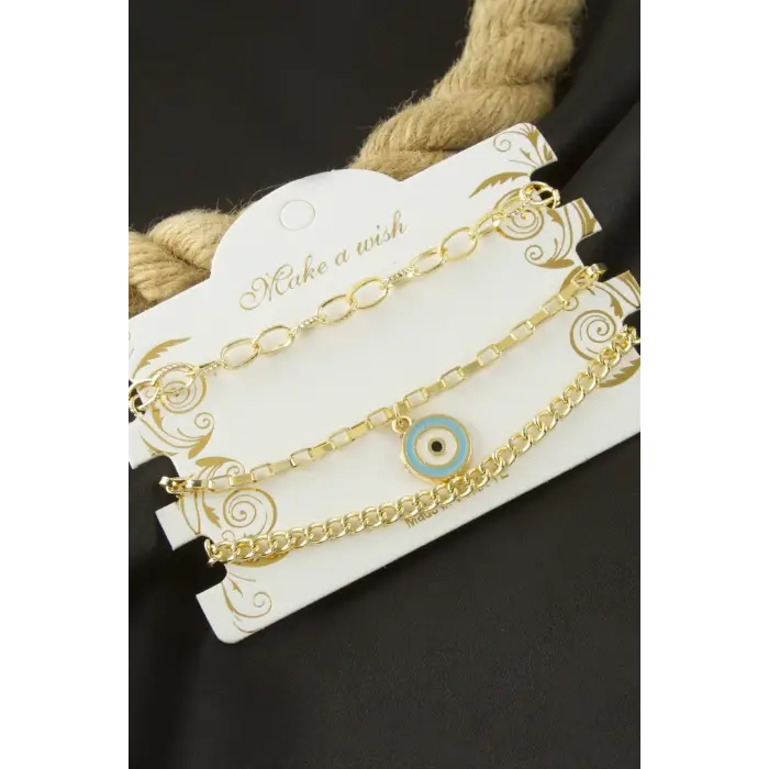 Nazar Zincir Bileklik 3 Adet