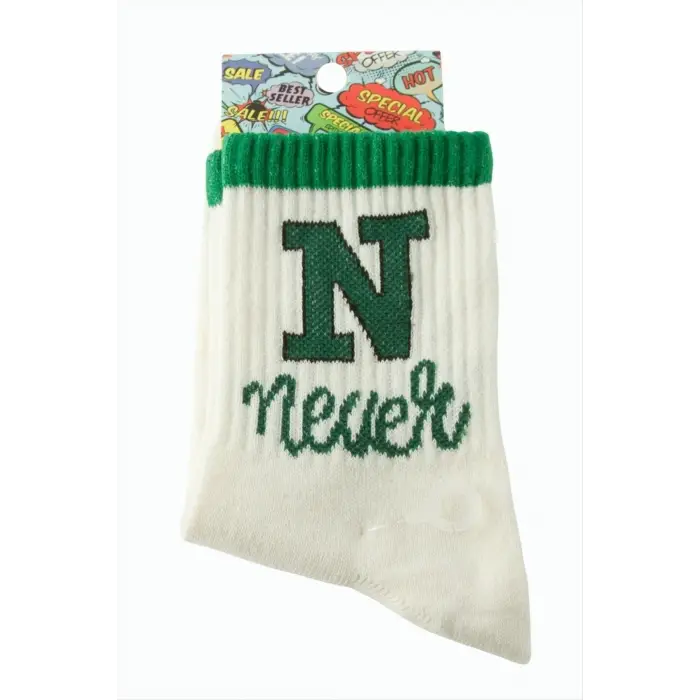 Never Yazılı Kolej Çorap 8*28