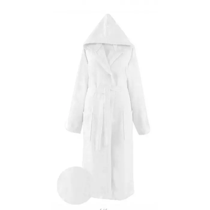 Nevresim Dünyası Pamuklu Tek Bornoz Beyaz