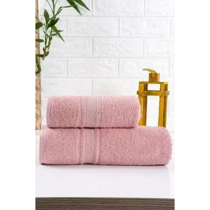 Nevresim Dünyası Pudra 2li Havlu Seti