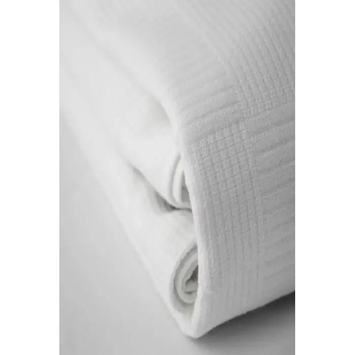 Nevresim Dünyası Tek Kişilik Pamuk Beyaz Tek Pike 160x240