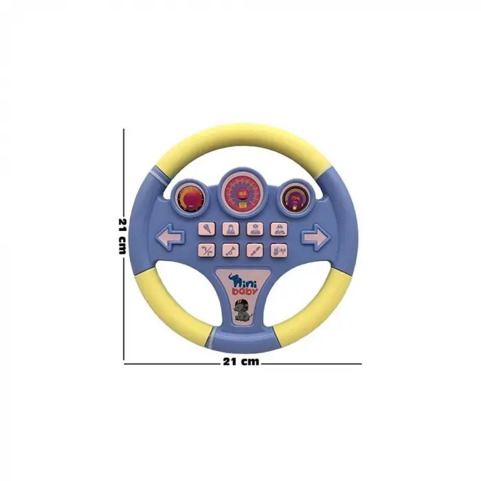 Nini Baby Direksiyon Eğitici Sesli Müzikli 21*21 Cm 8 Tuşlu Oyuncak Direksiyon - 1 Adet Stokta Olan Gönderilir