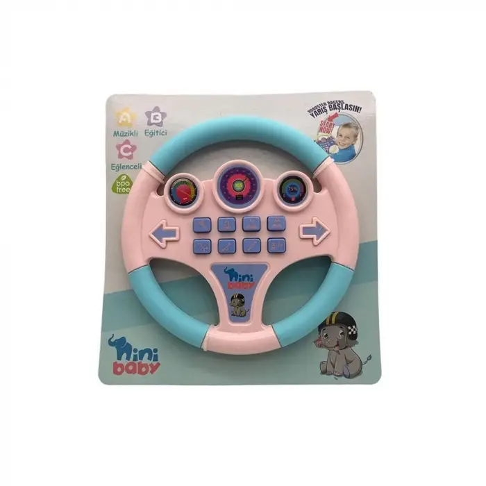 Nini Baby Direksiyon Eğitici Sesli Müzikli 21*21 Cm 8 Tuşlu Oyuncak Direksiyon - 1 Adet Stokta Olan Gönderilir