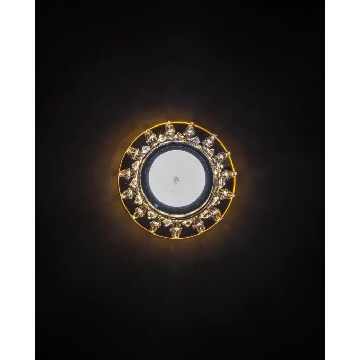 NOAS YL65 1687 Podos Led Çerçeveli 4000K Kristal Cam Spot Kasa - Priz ve Anahtar İçin Uyumlu Çerçeve