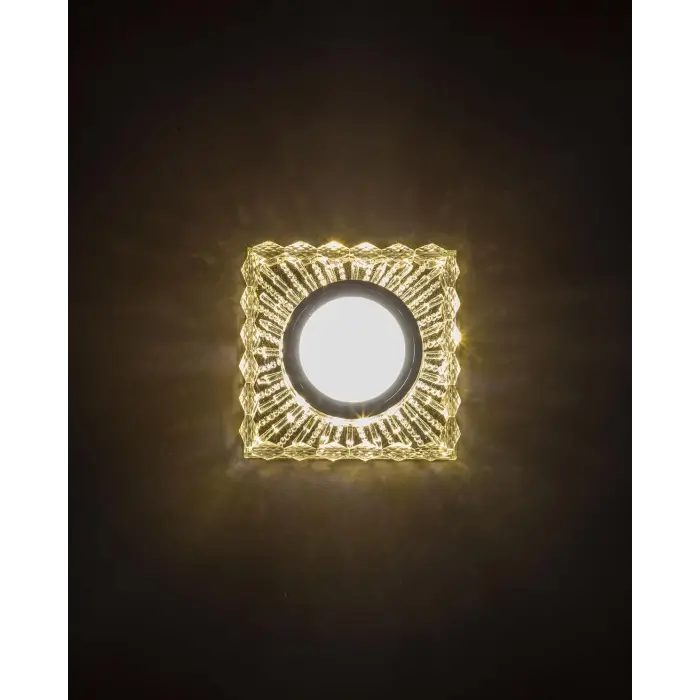 NOAS YL65 1737 Selen Led Çerçeveli 4000K Kare Kristal Cam Spot Kasa - Priz ve Anahtar İçin Uyumlu Çerçeve