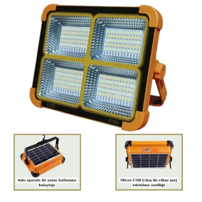 NOAS YL71 0409 S 400W Solar Led Projektör Taşınabilir