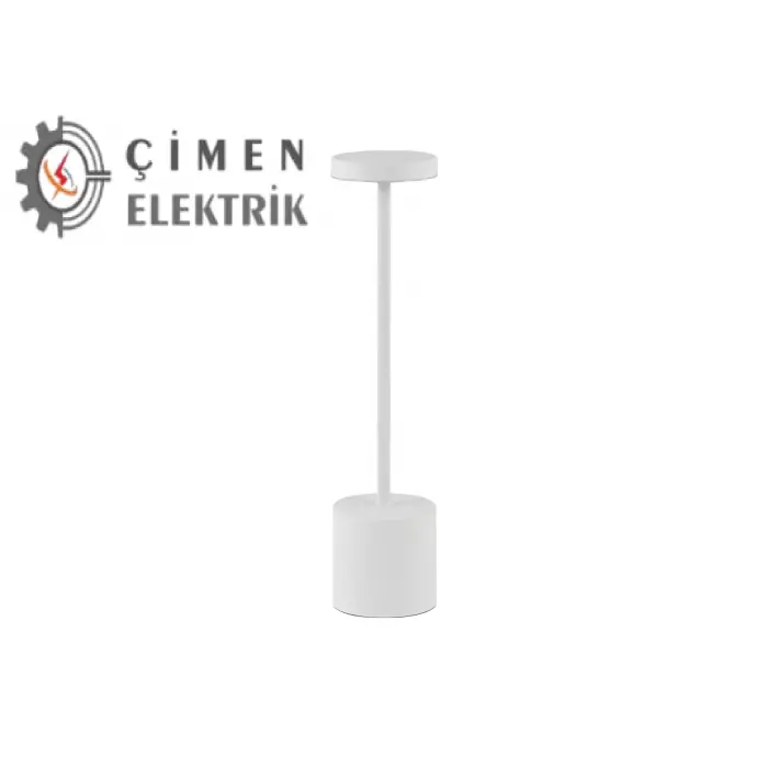 NOAS YL86 1238 Midilli Şarjlı Beyaz Masa Lambası 3 Renk