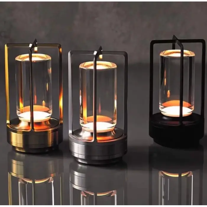 NOAS YL86 1244 Halki Siyah Şarjlı Masa Lambası 3 Renk