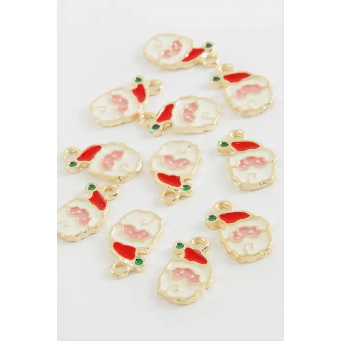 Noel Baba Yılbaşı Mineli Kolye Ucu 1 Adet