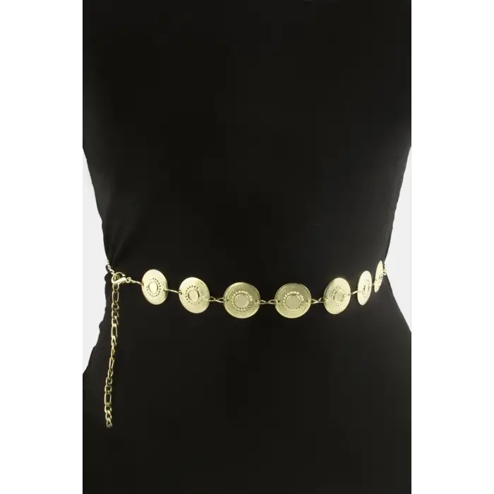 Noktalı Metal Zincir Kemer