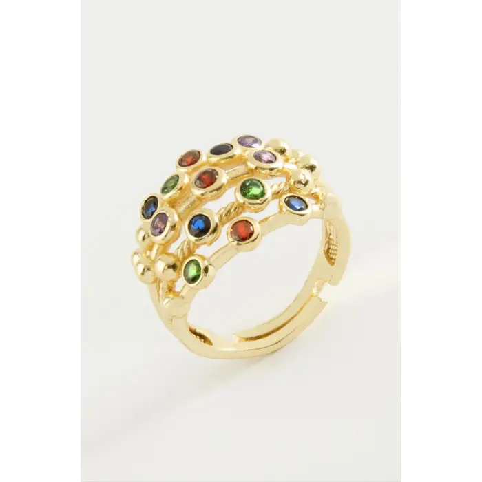 Noktalı Taşlı Yüzük