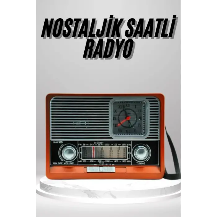 Nostaljik Vintage Radyo Taşınabilir Bluetooth Bağlantılı Hoparlör Radyo