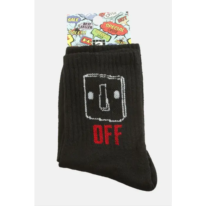 Off Yazılı Kolej Çorap 8*28
