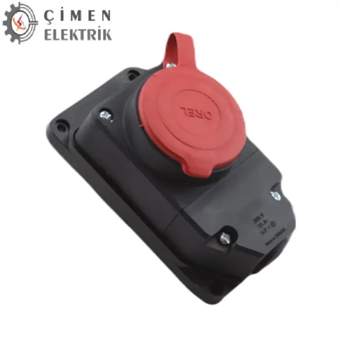 3X25 Kauçuk Duvar Priz 380V