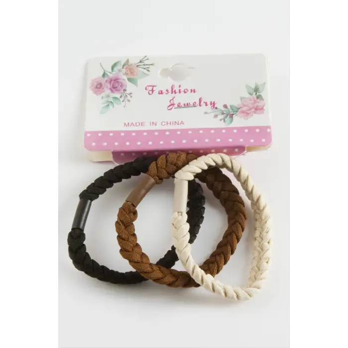 Örgülü Lastikli Toka 3 Adet