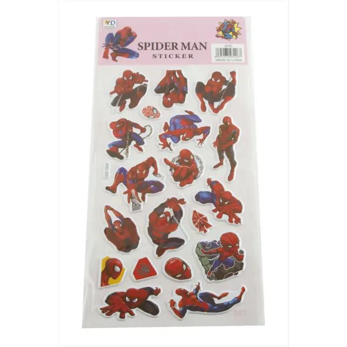 Örümcek Adam Kabartmalı Sticker