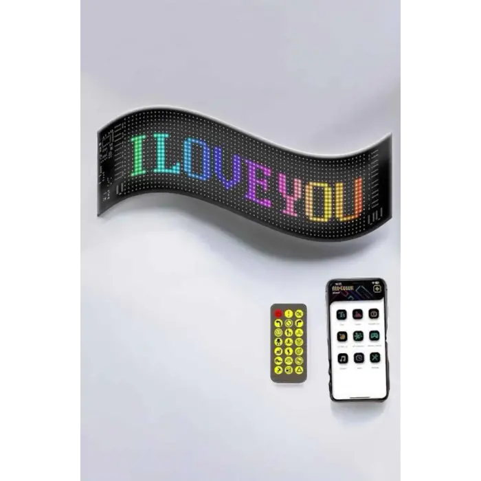 Otomobil Uyumlu Led Matrix Dijital Ekran Bluetooth Bağlantılı