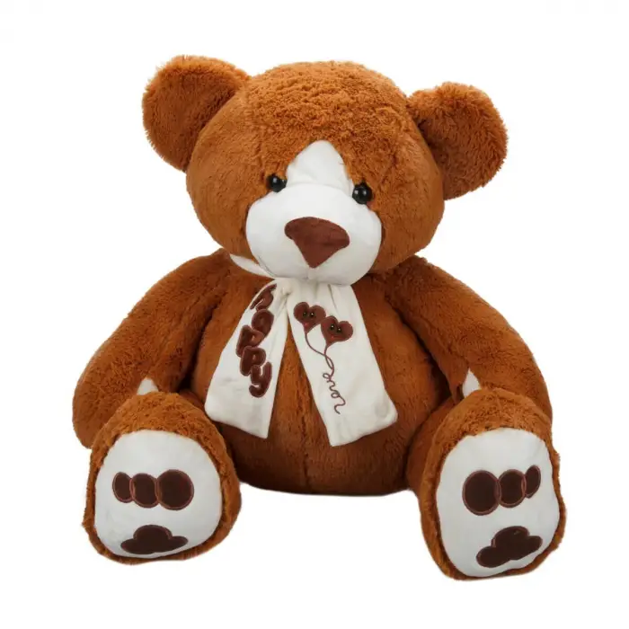 Oturan Atkılı Peluş Ayı 60 cm.