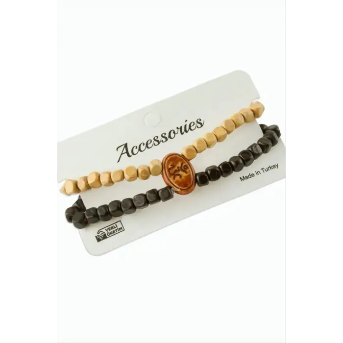 Oval Bambu Ahşap Bileklik 6 mm