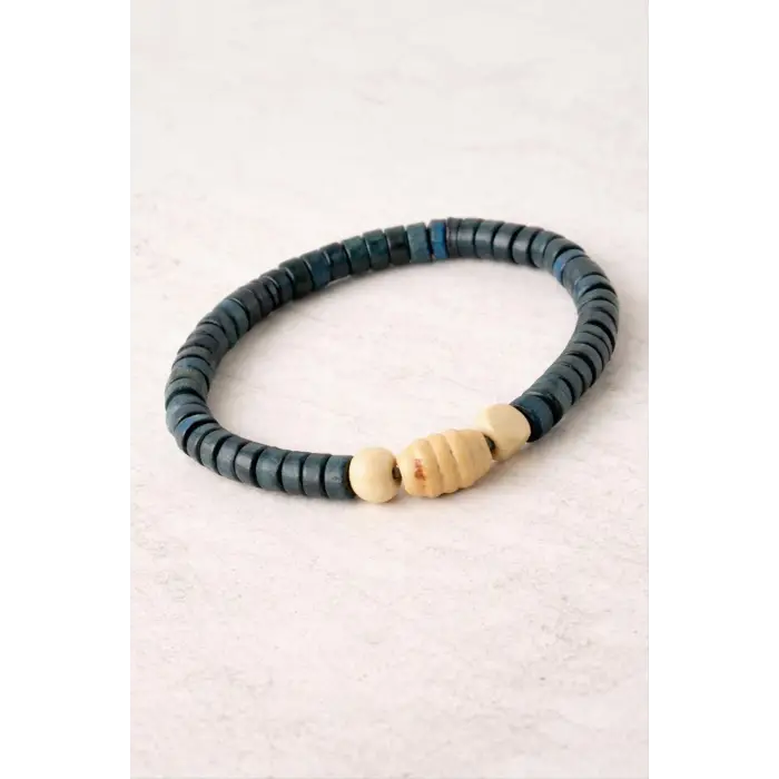 Oval Bambu Ahşap Bileklik 8 mm