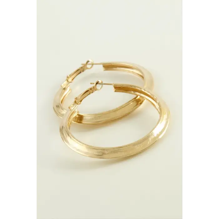 Oval Halka Küpe 4 cm