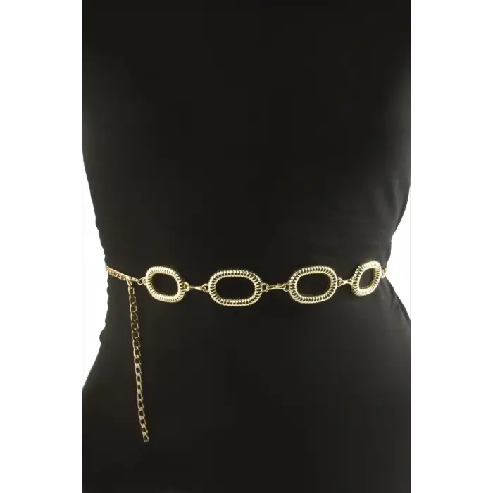 Oval Metal Zincir Kemer