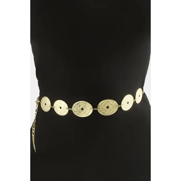 Oval Metal Zincir Kemer