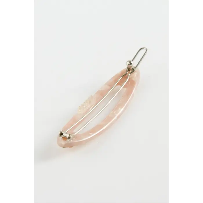 Oval Taşlı Klipsli Toka