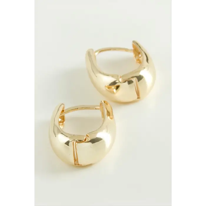 Oval Trend Metal Küpe