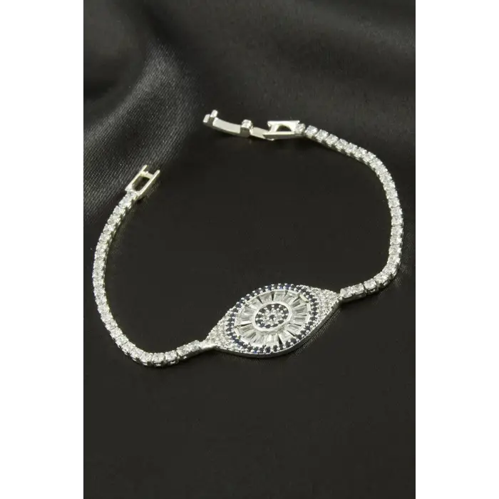 Oval Zirkon Taşlı Çocuk Bileklik 16 cm