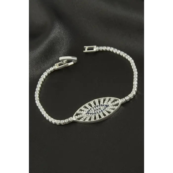Oval Zirkon Taşlı Çocuk Bileklik 16 cm
