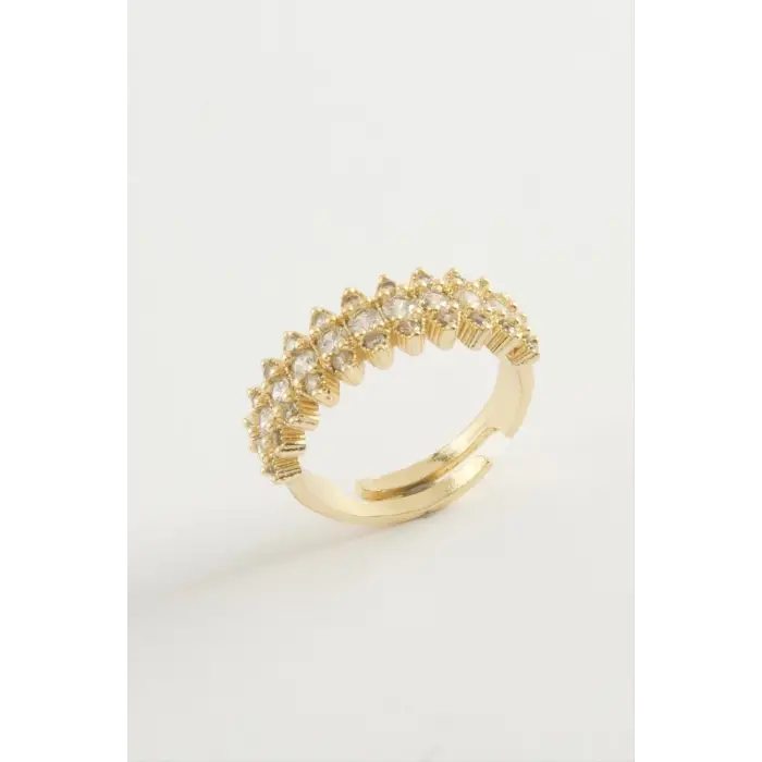 Oval Zirkon Taşlı Yüzük