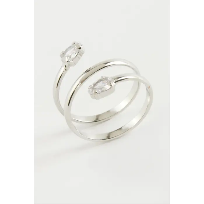 Oval Zirkon Taşlı Yüzük