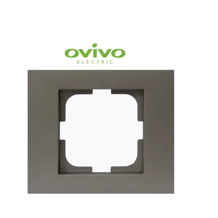 Antrasit Tekli Çerçeve Grano - Priz ve Anahtar İçin Uyumlu Çerçeve
