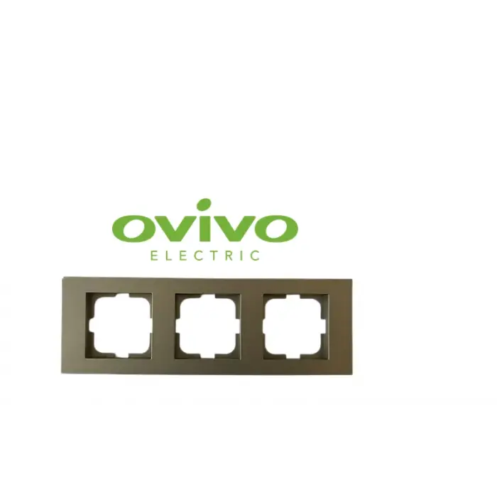 Antrasit Üçlü Çerçeve Grano - Priz ve Anahtar İçin Uyumlu Çerçeve