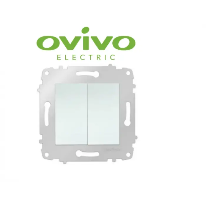 Beyaz Komutatör Anahtar Çerçevesiz Grano - Priz ve Anahtar İçin Uyumlu Çerçeve