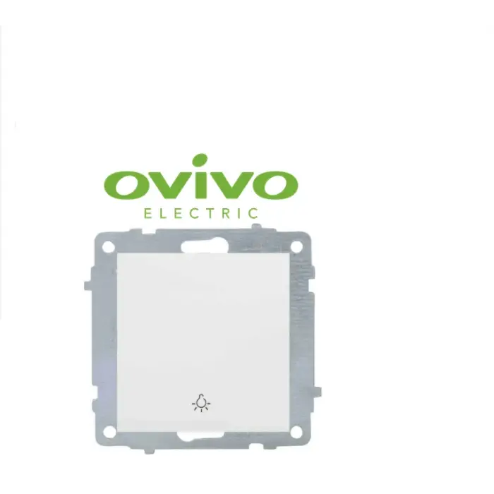 Beyaz Zil Butonu Light Çerçevesiz Grano - Priz ve Anahtar İçin Uyumlu Çerçeve