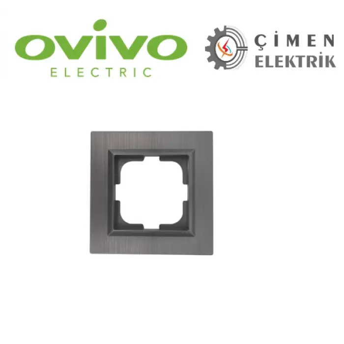 İnox Tekli Çerçeve Quantum - Priz ve Anahtar İçin Uyumlu Çerçeve