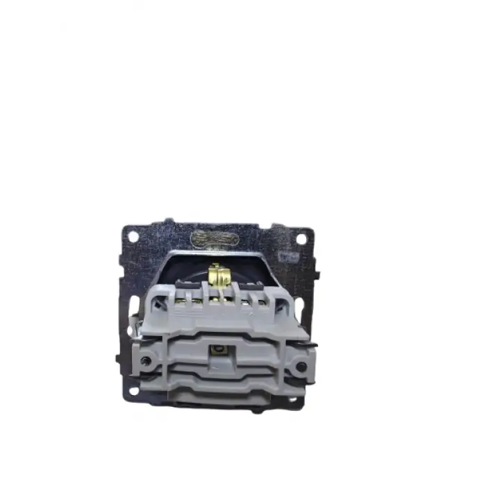 Ovivo Metalik Siyah Kapaklı Topraklı Priz Çocuk Korumalı Çerçevesiz