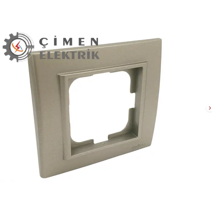 Antrasit Tekli Çerçeve - Priz ve Anahtar İçin Uyumlu Çerçeve