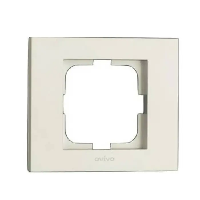 Beyaz Tekli Çerçeve - Priz ve Anahtar İçin Uyumlu Çerçeve