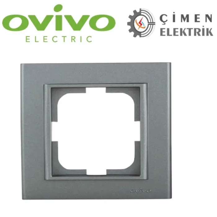 Füme Tekli Çerçeve - Priz ve Anahtar İçin Uyumlu Çerçeve