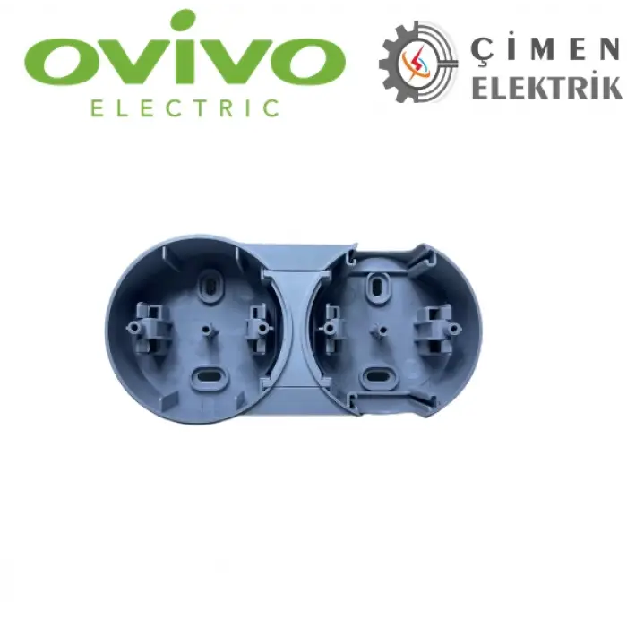 Gri Sıva Üstü Kombine Anahtar Priz Kutusu - Elektrik Tesisat Anahtarı