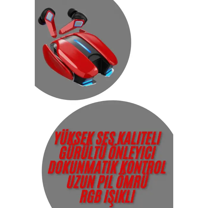 Oyuncu Kulaklığı Bluetooth Kulaklık Kablosuz RGB Işıklı Gamer Kulaklık Gürültü Önleyici