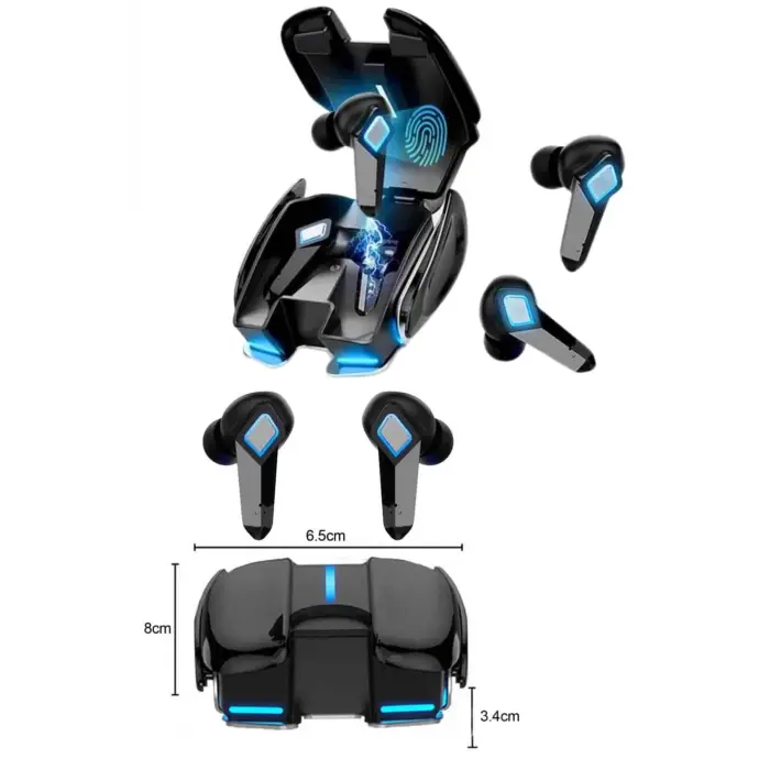 Oyuncu Kulaklığı Bluetooth Kulaklık Kablosuz RGB Işıklı Gamer Kulaklık Gürültü Önleyici