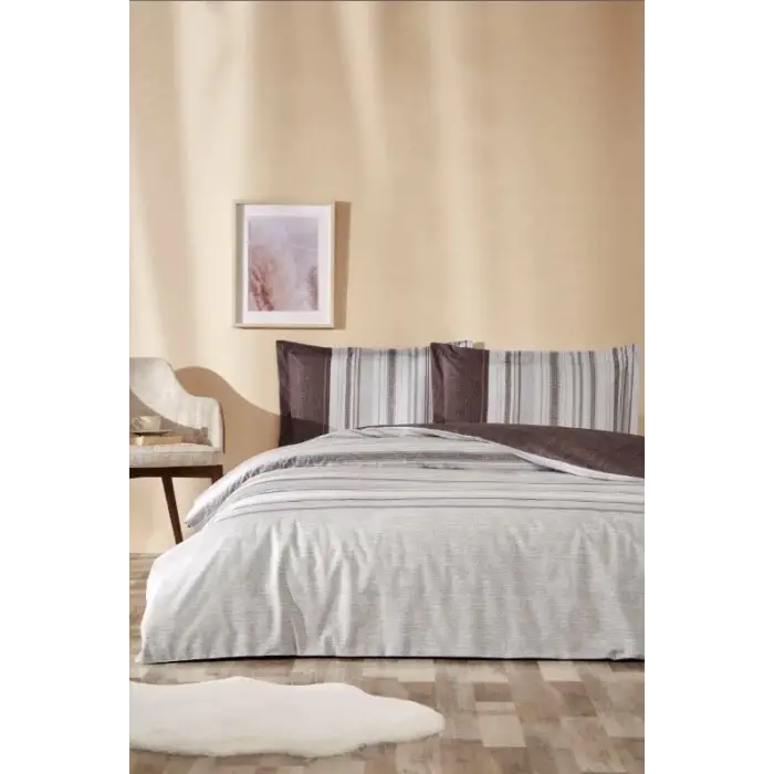 Özdilek Çift Kişilik Ranforce Nevresim Takımı Arenoso Bej