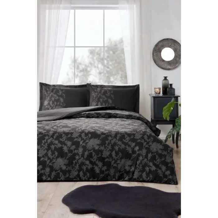 Özdilek Çift Kişilik Ranforce Nevresim Takımı Barocco Antrasit
