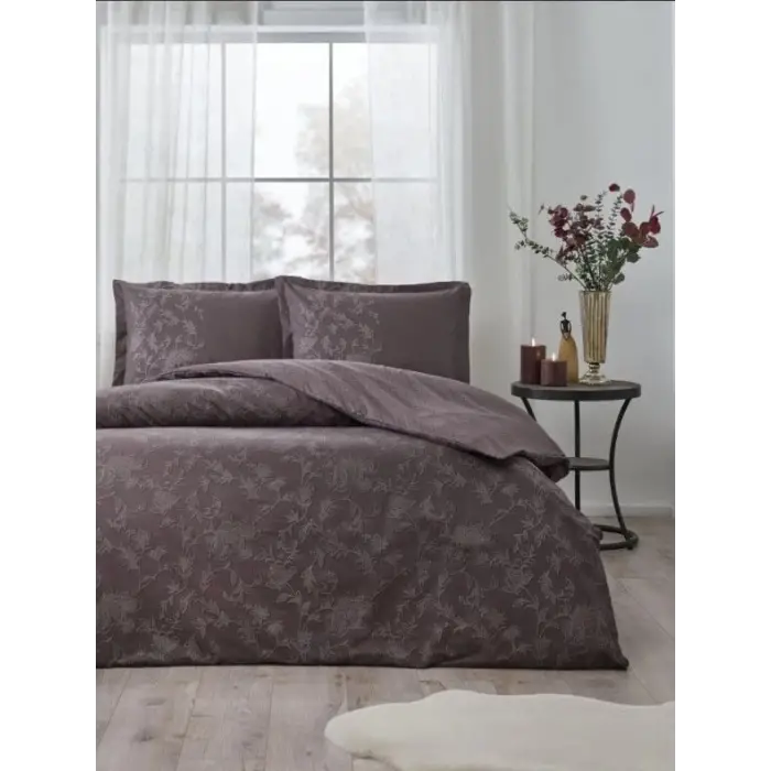 Özdilek Çift Kişilik Ranforce Nevresim Takımı Borocco Mürdüm