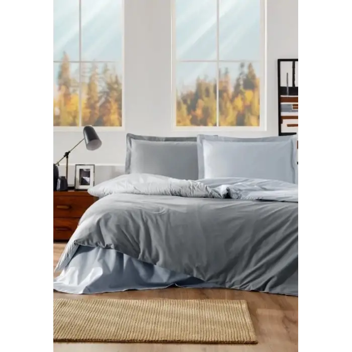 Özdilek Çift Kişilik Ranforce Nevresim Takımı Colourist Buz Gri